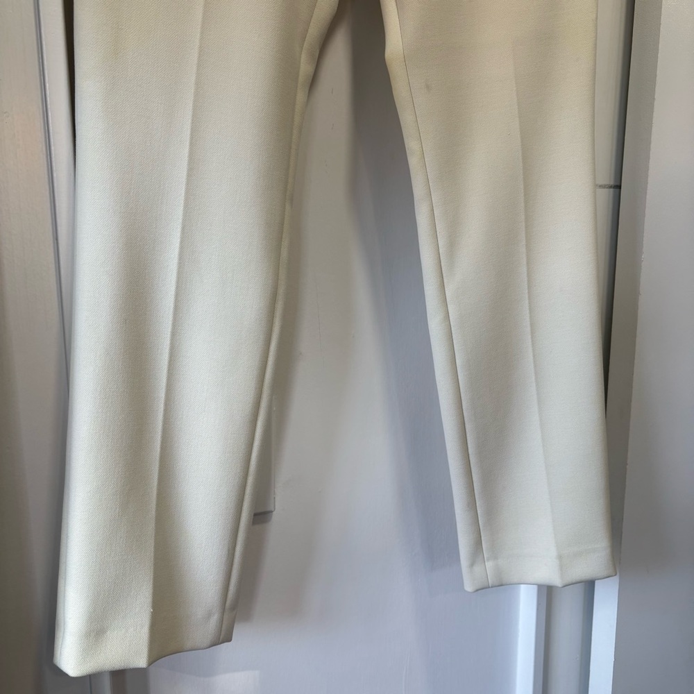 Ann Taylor Ivory Cream Stretch Slim Ankle Pants Size 6 - Picture 4 of 15